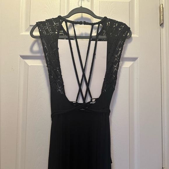 Free People Afternoon Delight Black Asymmetrical Dress, Size S. Worn once. - Picture 5 of 10
